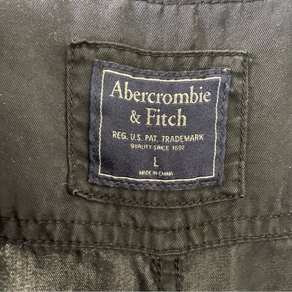 Abercrombie & Fitch black short sleeve v-neck jumpsuit in size L boho grunge - Picture 4 of 7